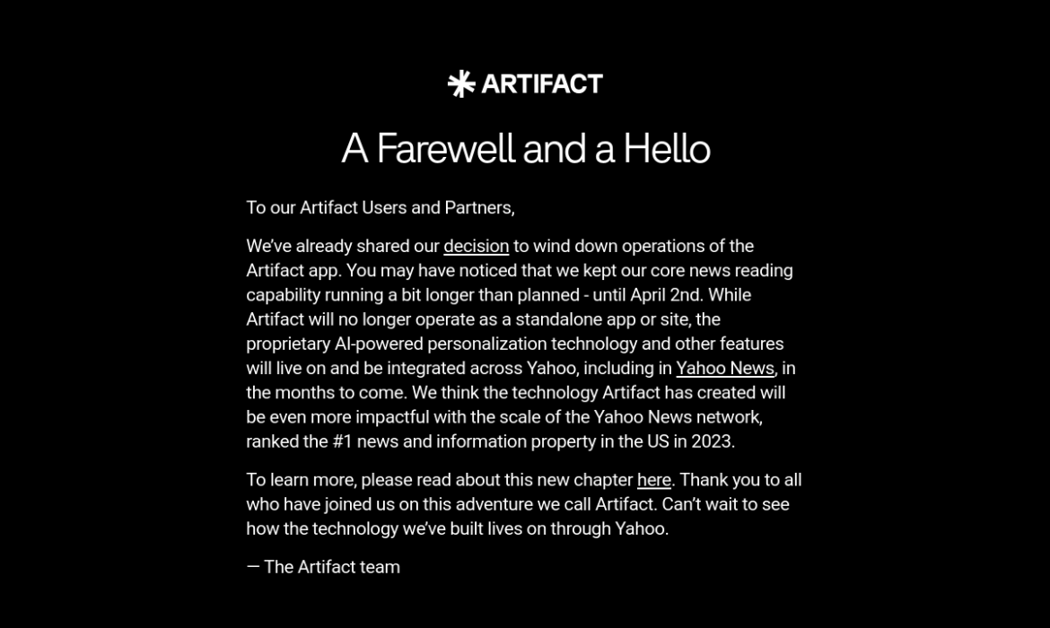 Artifact News